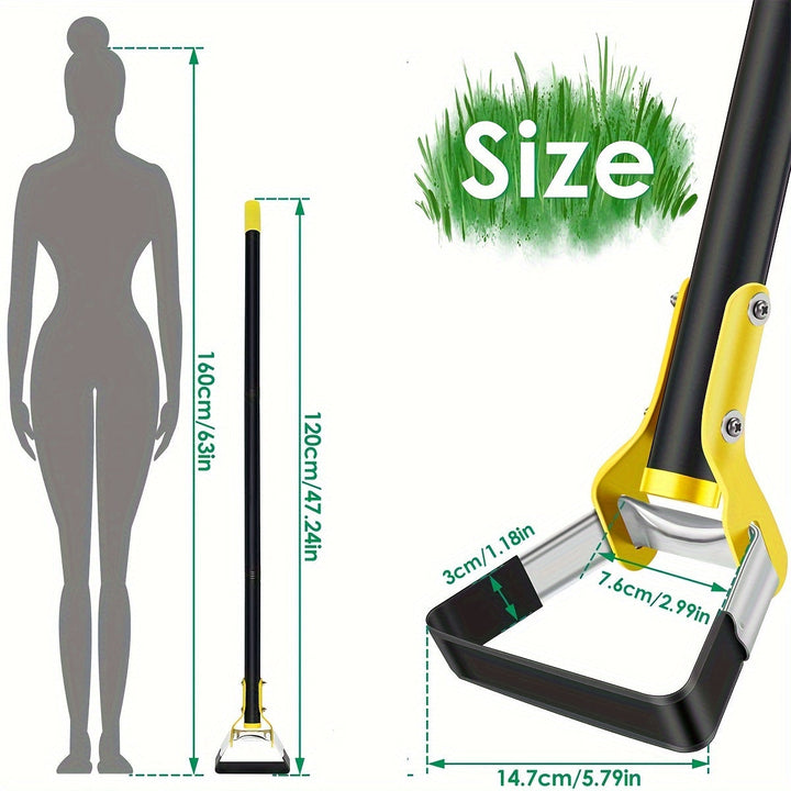 Ergonomic Stainless Steel Garden Tool with Triangular Head – For Weeding and Soil Cultivation