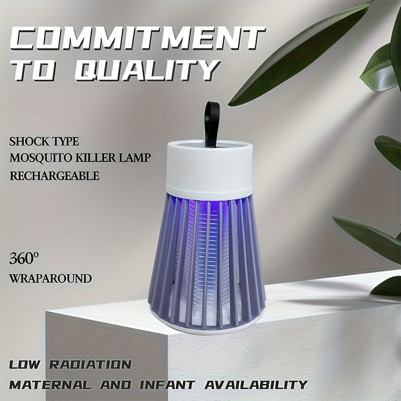 USB Rechargeable Bug Zapper – Quiet and Convenient for Indoor Use and Desks