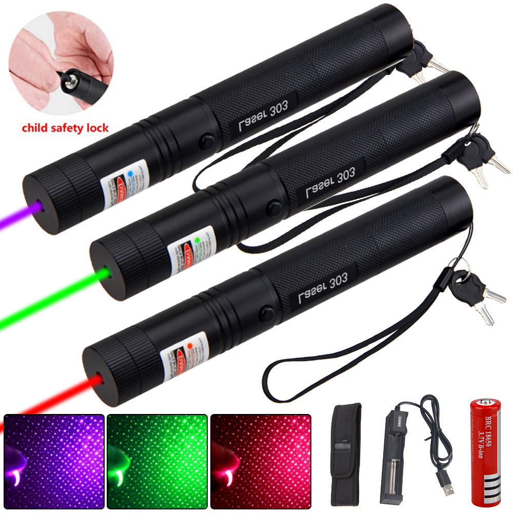 Zelara-Power Laser Pointer 303 - High-Powered Rechargeable USB Visible Laser Pointer