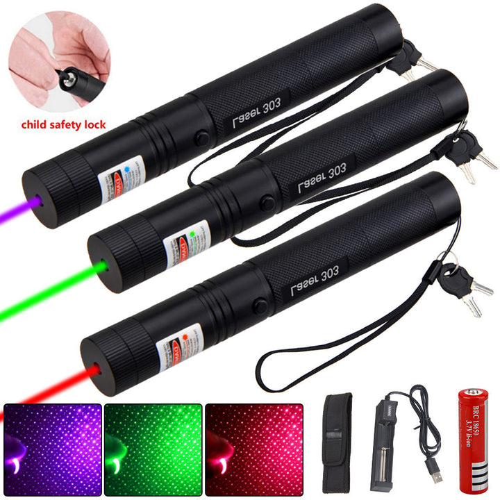 Zelara-Power Laserpointer 303 - Wiederaufladbarer USB-Laserpointer mit Hoher Leistung