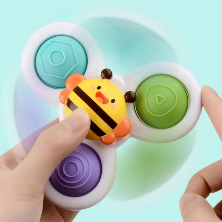 PurePlay Montessori Spinner Toy | Suction Cup Sensory Toy for Babies – Great for Tables, Windows and Highchairs