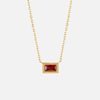 Baguette Birthstone Necklace.