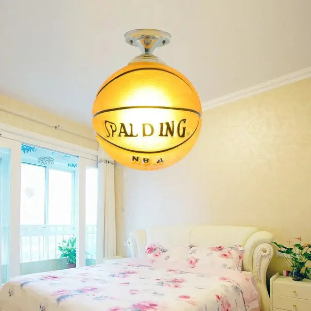 Football-Themed Ceiling Lamp – GoalBright