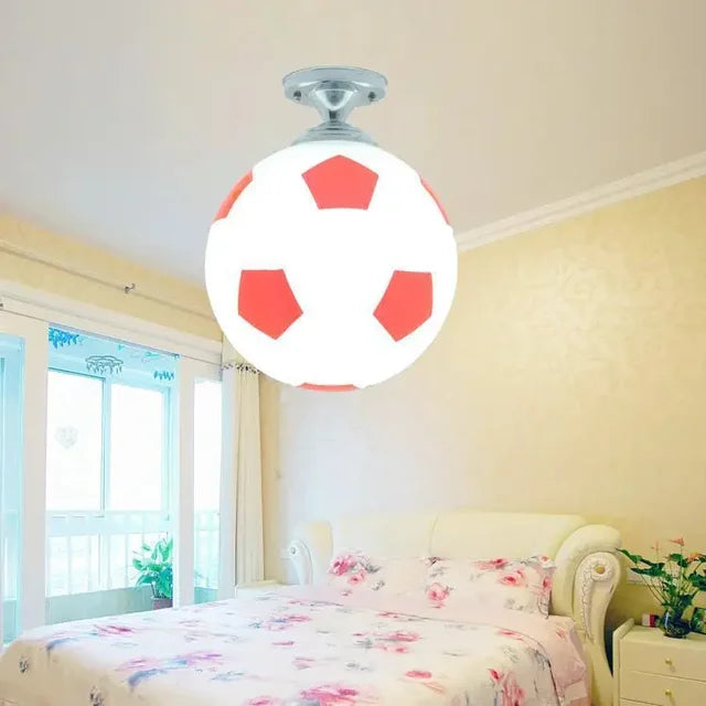 Football-Themed Ceiling Lamp – GoalBright
