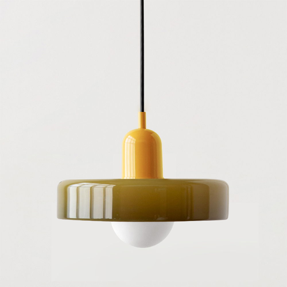 Bauhaus Pendant Light in Coloured Glass