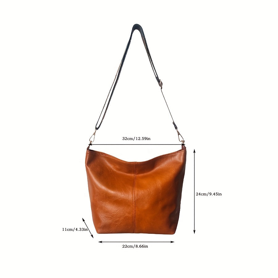 Geometric Oversized Bag – Large-Capacity Shoulder Bag with Retro Style