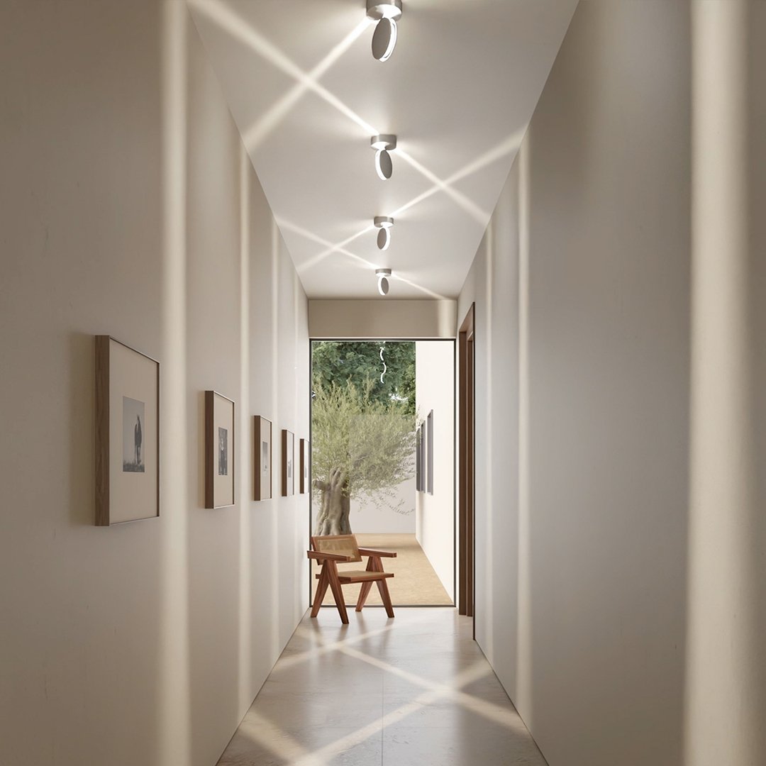 LED Wall Light with Spot Function | 360° Rotating Head | Square Light Cone