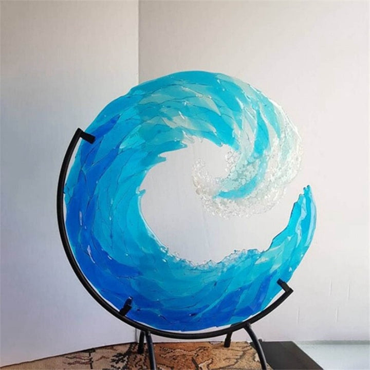 Ocean Wave Glass Sculpture – AquaWave