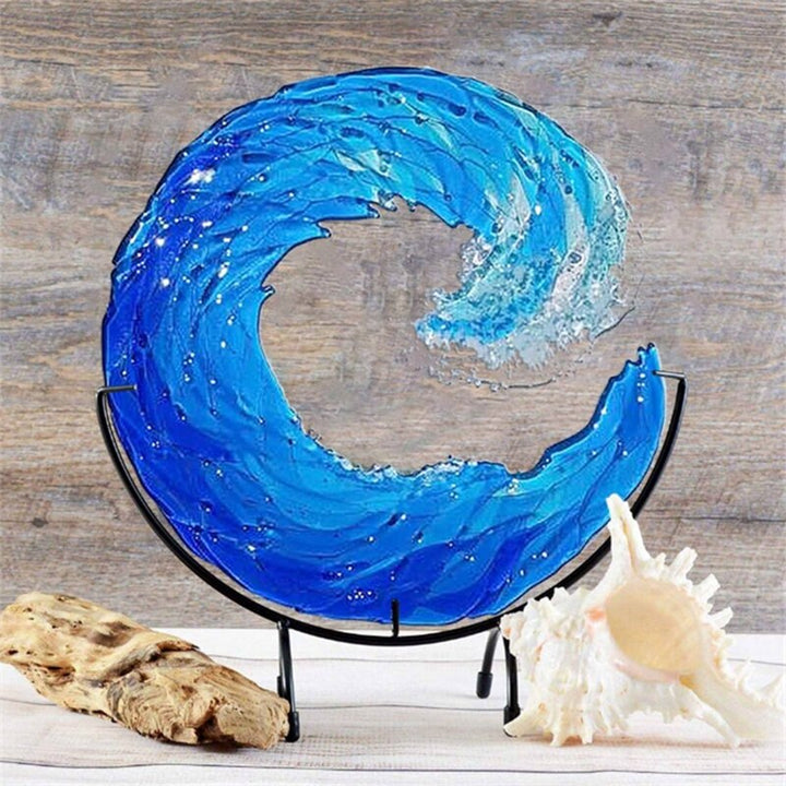 Ocean Wave Glass Sculpture – AquaWave