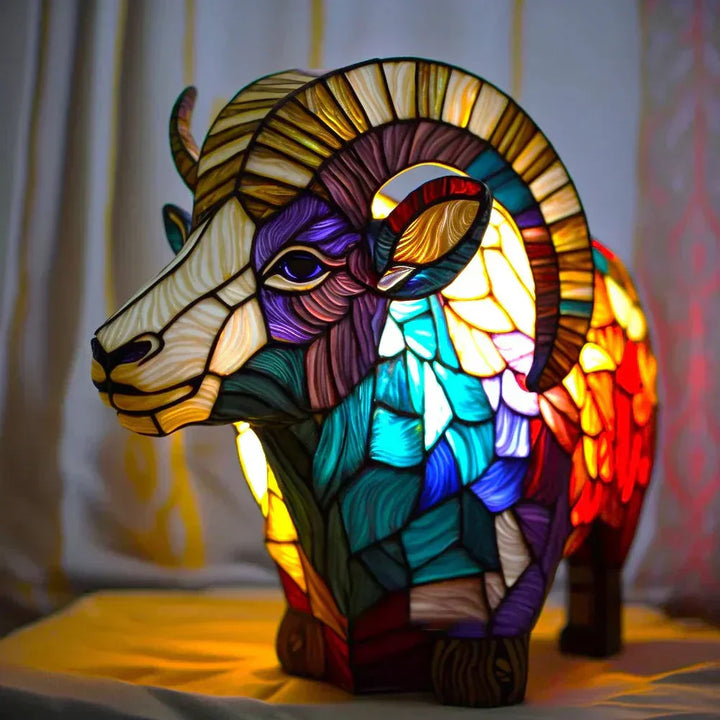 Coloured Glass Animal Lamps – Artistic Table Decoration