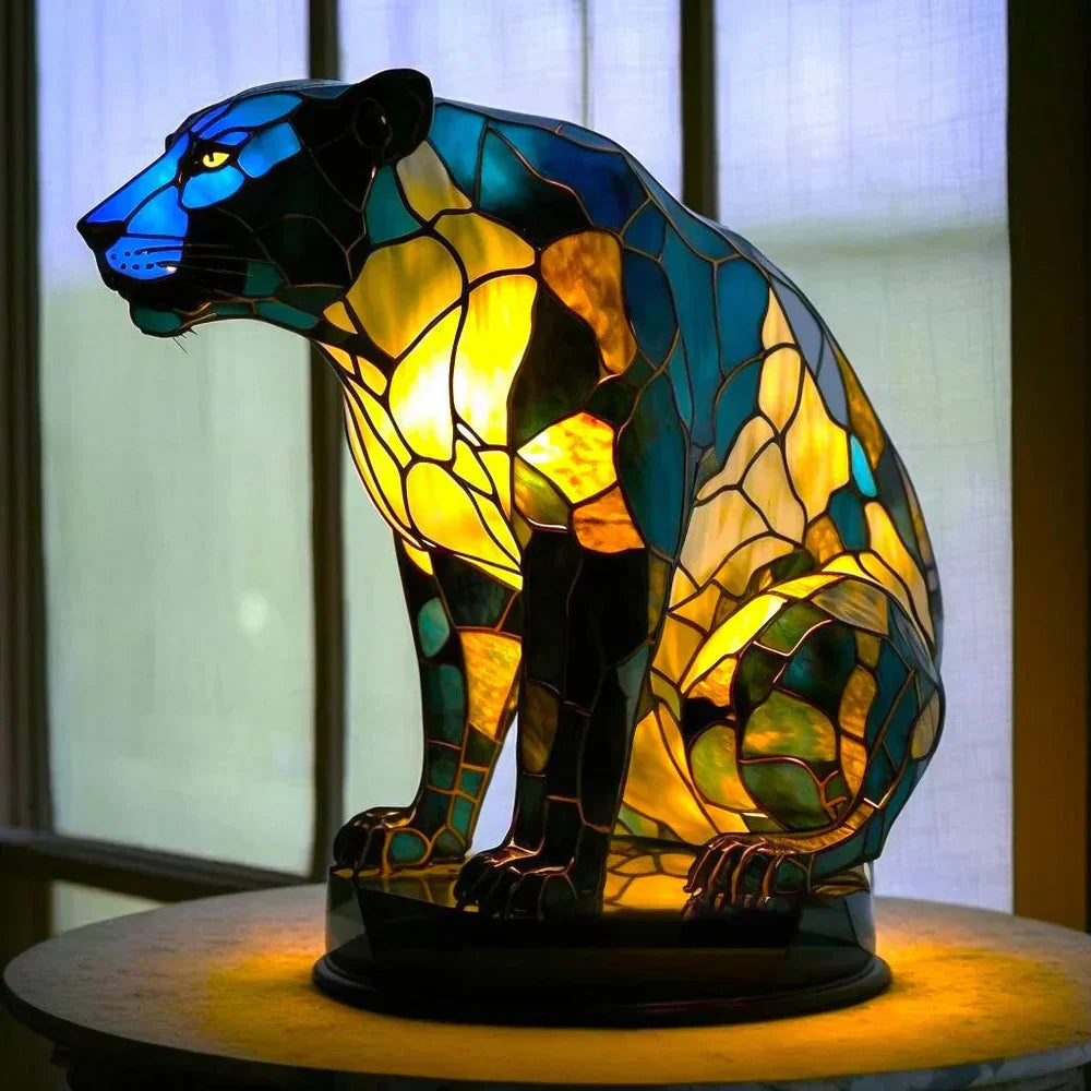 Coloured Glass Animal Lamps – Artistic Table Decoration