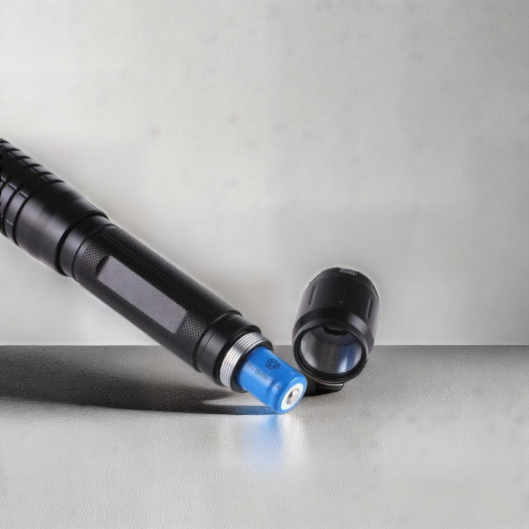 Blue Beam Laser Torch | High-Intensity 450nm Optical Output | Tactical Range Over 5000m | Aluminium Torch with Adjustable Focus | Fire-Starting Capable Torch