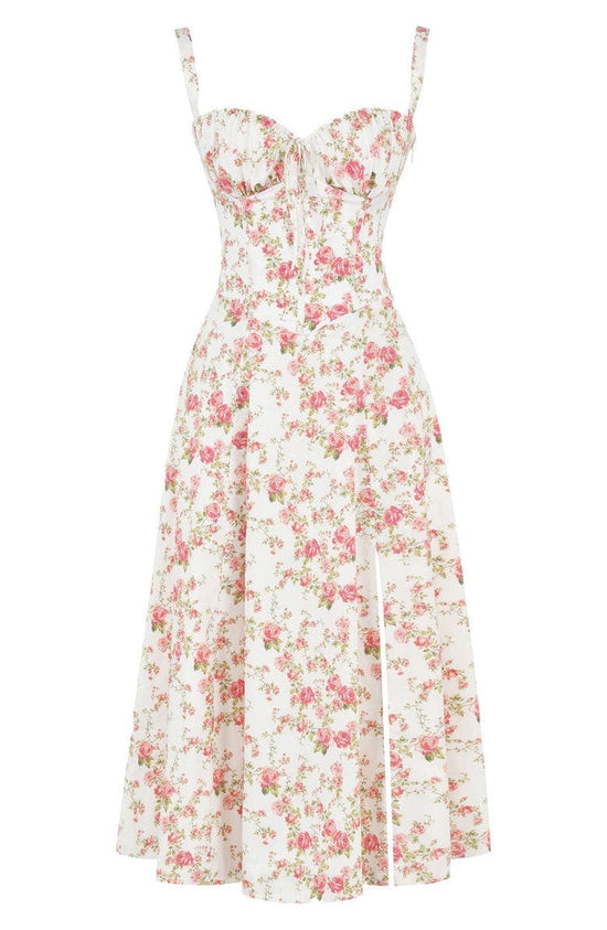Floral Waist-Shaping Dress