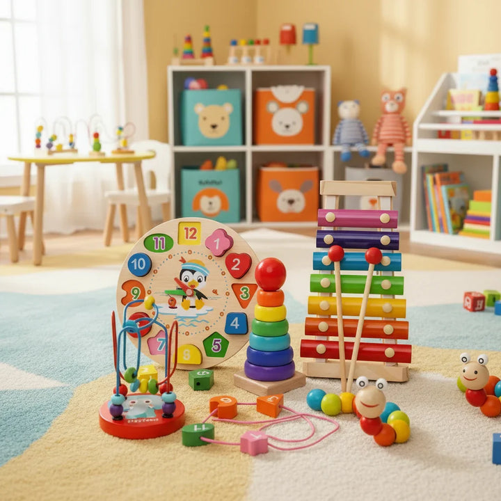 EduQuest 5-in-1 Montessori Set – Creative Learning for Babies from 6 Months