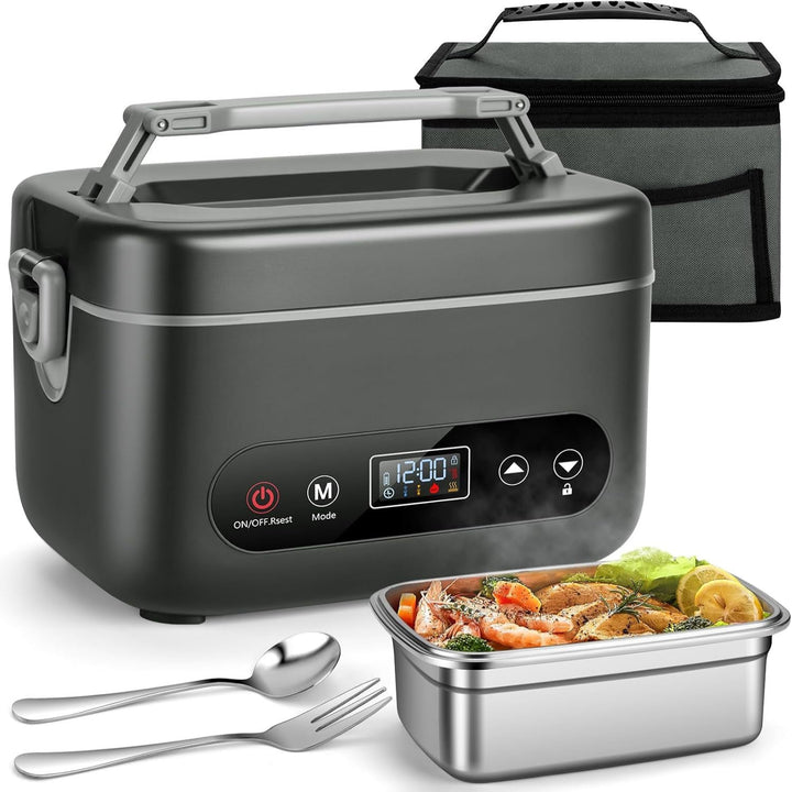 Charging Heating Lunch Box For Office Workers With Inner Liner Compartment Insulated And Portable