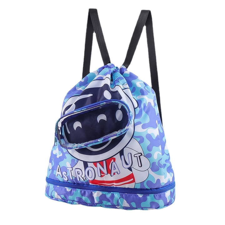Ocean-Themed Swim Backpack - Waterproof with Wet/Dry Separation