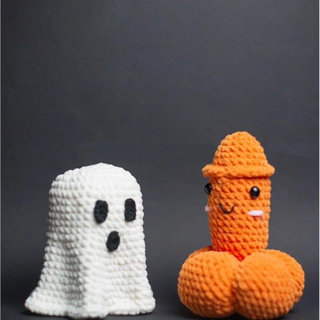 Handmade Crocheted Halloween Pumpkin Ghost Decoration Ornaments — image 3