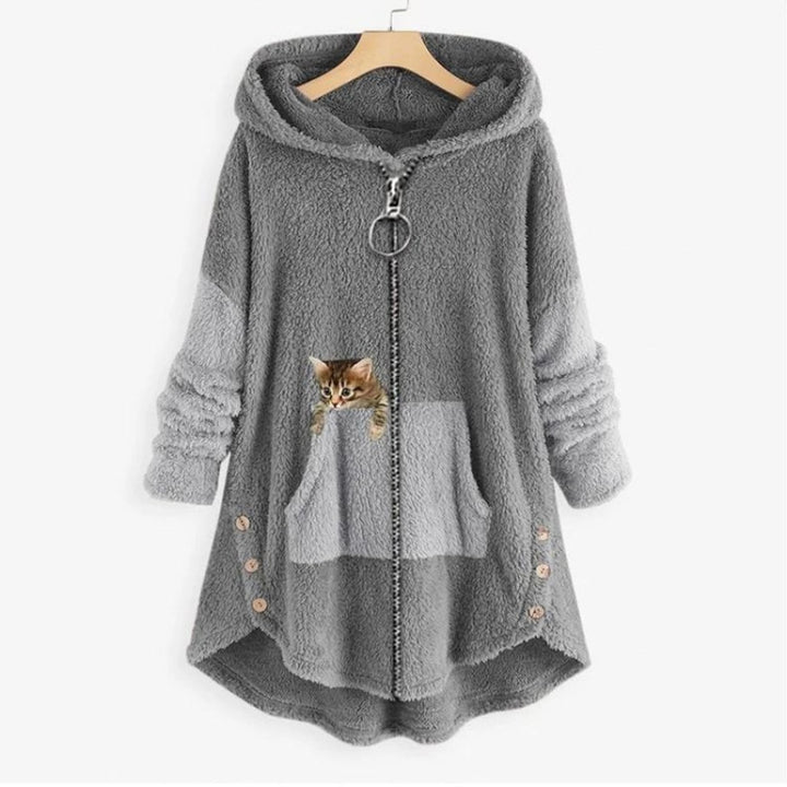 Agnes | Plush Pocketed Buttoned Hoodie — image 9