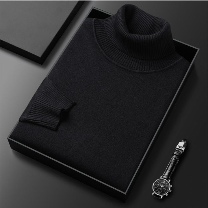 Alexander | Cashmere Cotton Ribbed Turtleneck Sweater — image 3