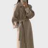 Belted Wool Wrap Coat – Notched Collar