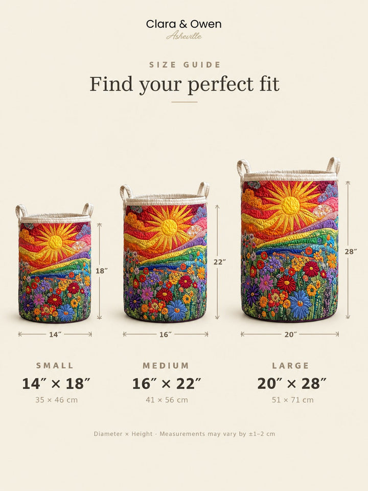 Lined Fabric Laundry Basket with Handles, Freestanding, 3 Sizes