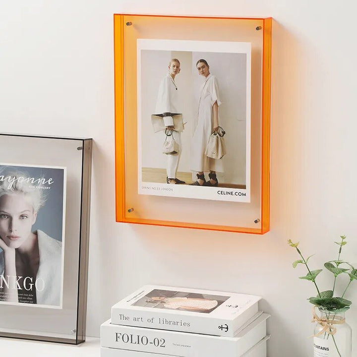Vibrant Acrylic Display Frame – Contemporary Coloured Photo Holder