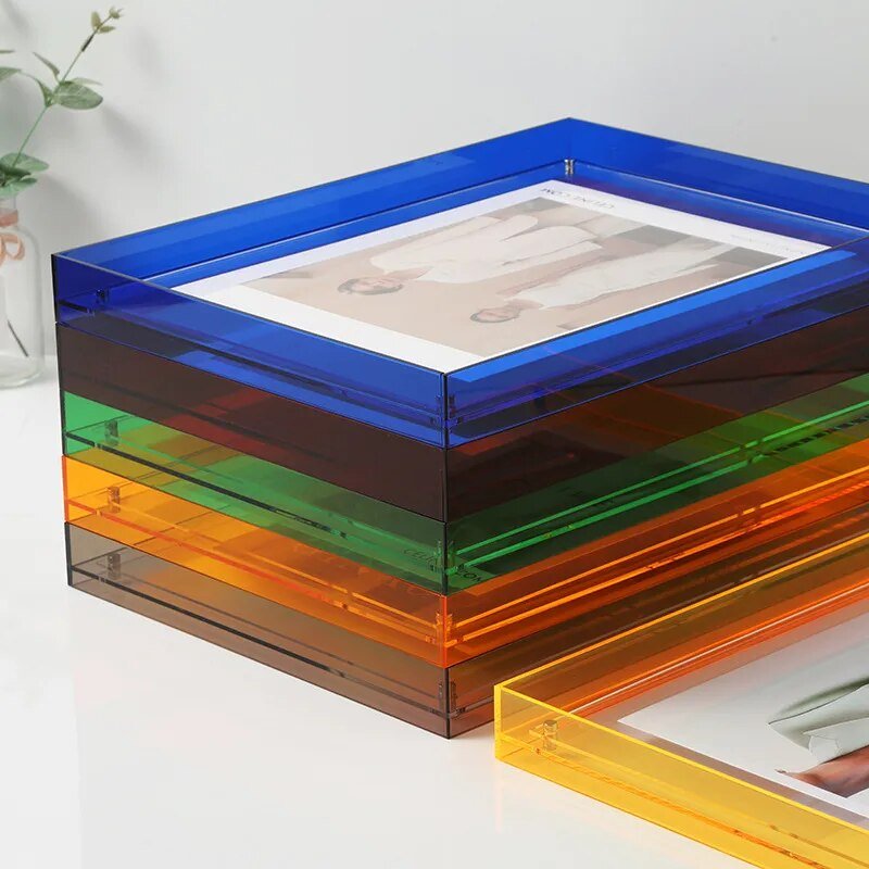 Vibrant Acrylic Display Frame – Contemporary Coloured Photo Holder