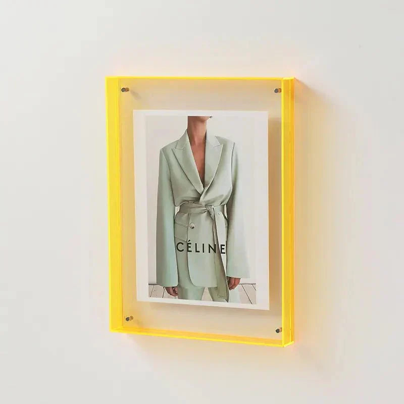 Vibrant Acrylic Display Frame – Contemporary Coloured Photo Holder