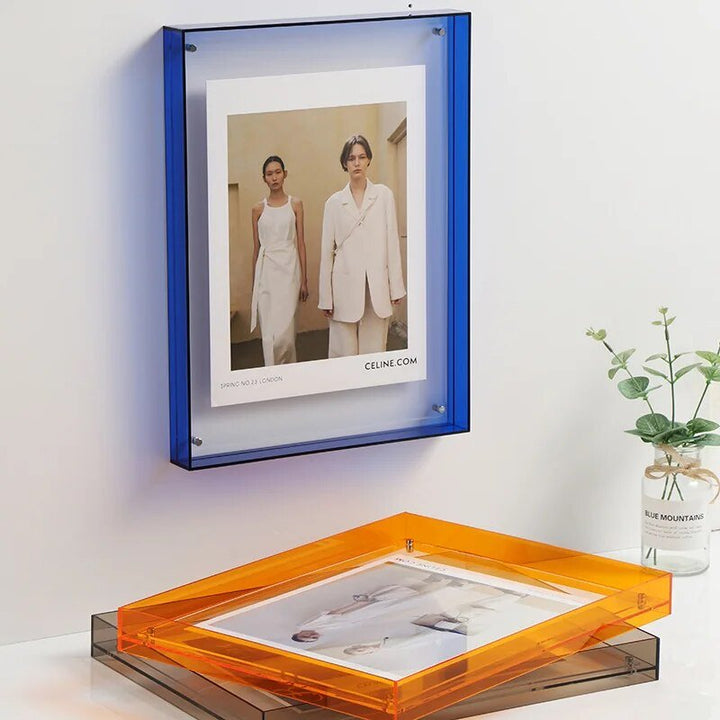 Vibrant Acrylic Display Frame – Contemporary Coloured Photo Holder