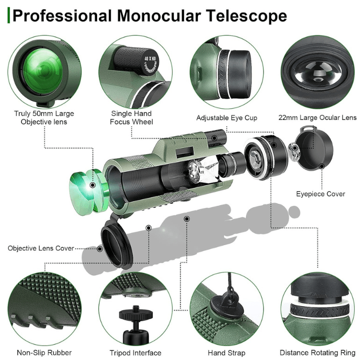 Compact 8x Ultra-Zoom Monocular