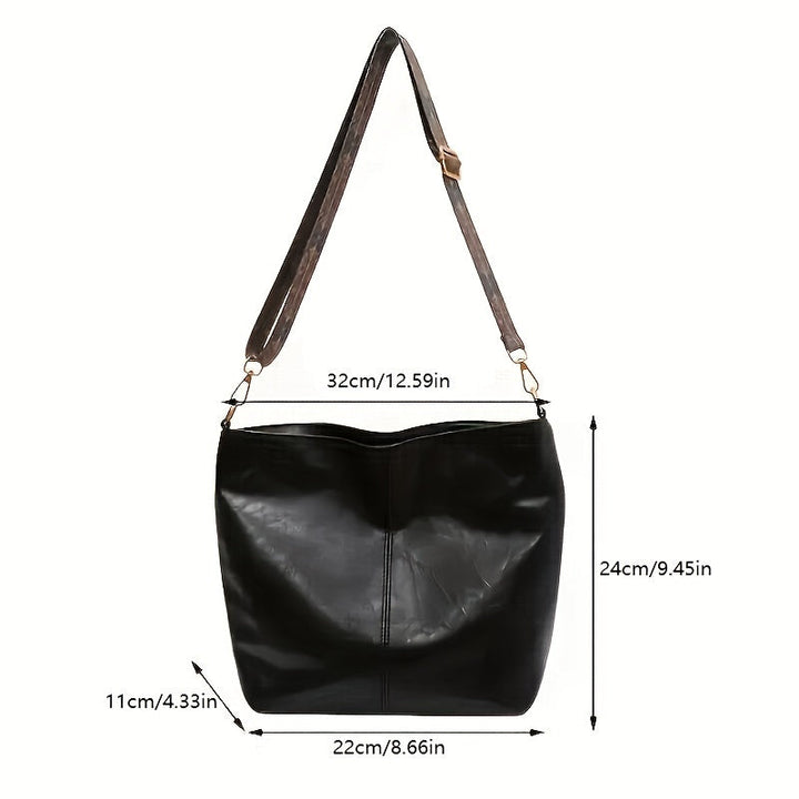 Geometric Oversized Bag – Large-Capacity Shoulder Bag with Retro Style