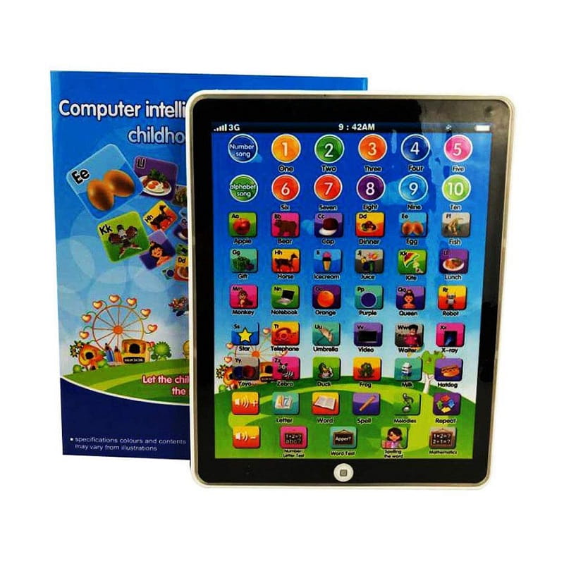 Interaktives Lern-Tablet für Kinder mit Klängen, Farben und Quiz-Funktion – 7,5 Zoll