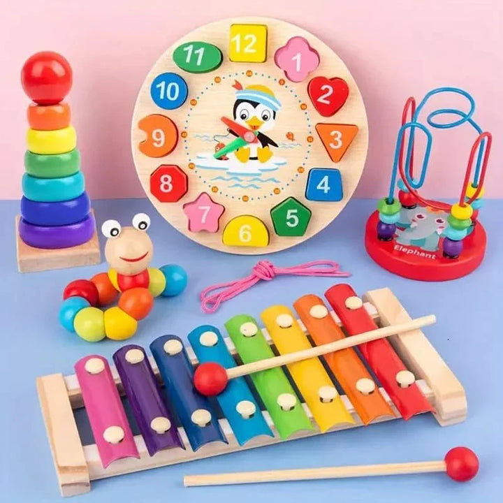 EduQuest 5-in-1 Montessori Set – Creative Learning for Babies from 6 Months