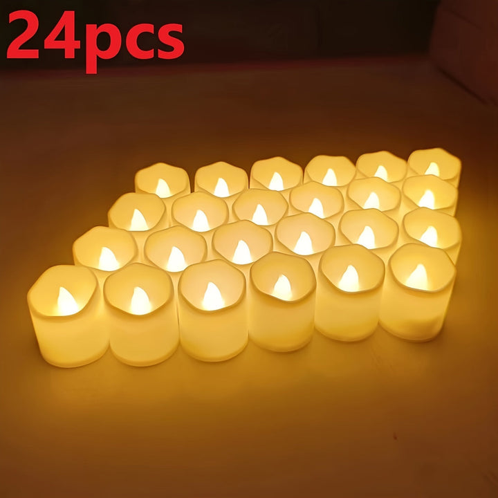Battery-Operated Flameless LED Candles – 24–96 Pieces
