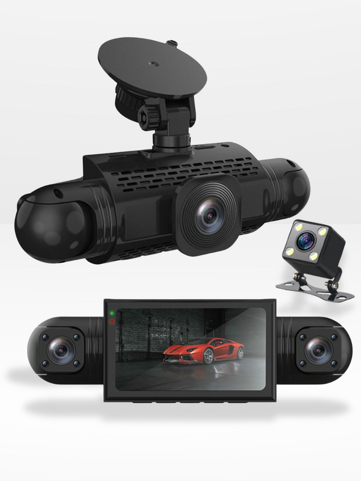 Auto-Dashcam 360° | DashGard Pro CX360 | Full-HD-Fahrtenschreiber mit Nachtsicht & Parküberwachung
