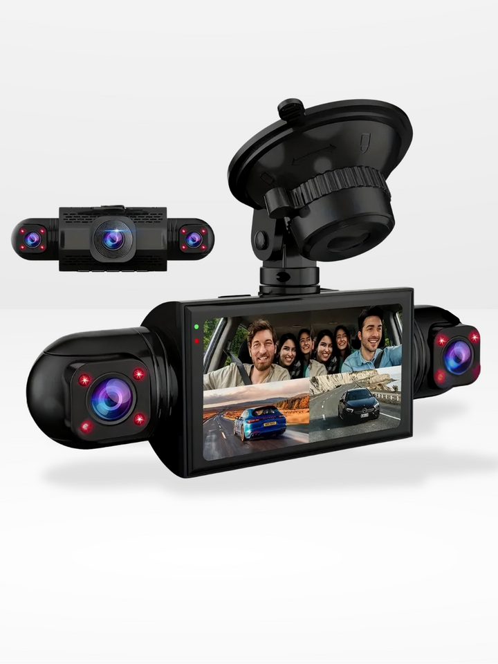 Auto-Dashcam 360° | DashGard Pro CX360 | Full-HD-Fahrtenschreiber mit Nachtsicht & Parküberwachung