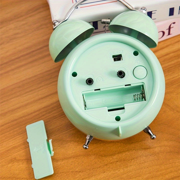 Luxury Silent Alarm Clock with Night Light – Rotating Display and Loud Bell Sound for an Effective Wake-Up Experience