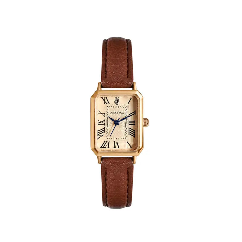 Elegant gold watch with a refined little stone