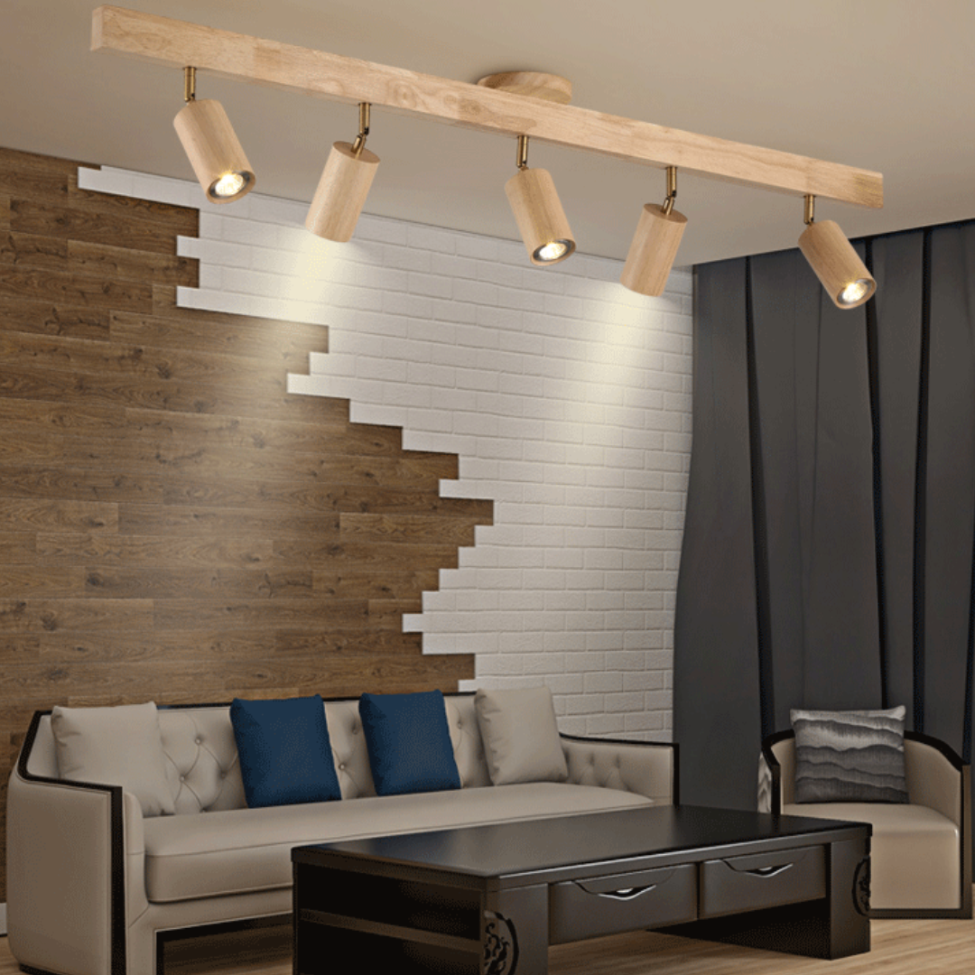 Adjustable Wooden Ceiling Spotlight – EcoLux