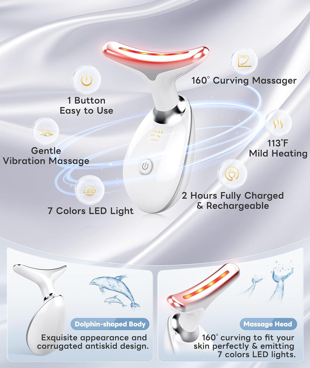 RadiantGlow Gesichtsmassagegerät mit 7 Farben