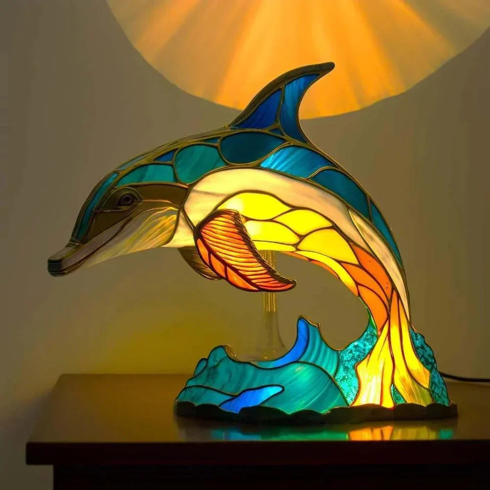 Coloured Glass Animal Lamps – Artistic Table Decoration
