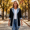 Versatile ribbed coat for everyday wear.