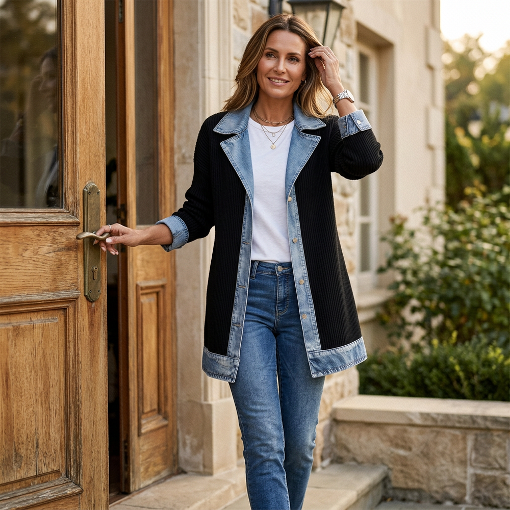 Versatile ribbed coat for everyday wear.