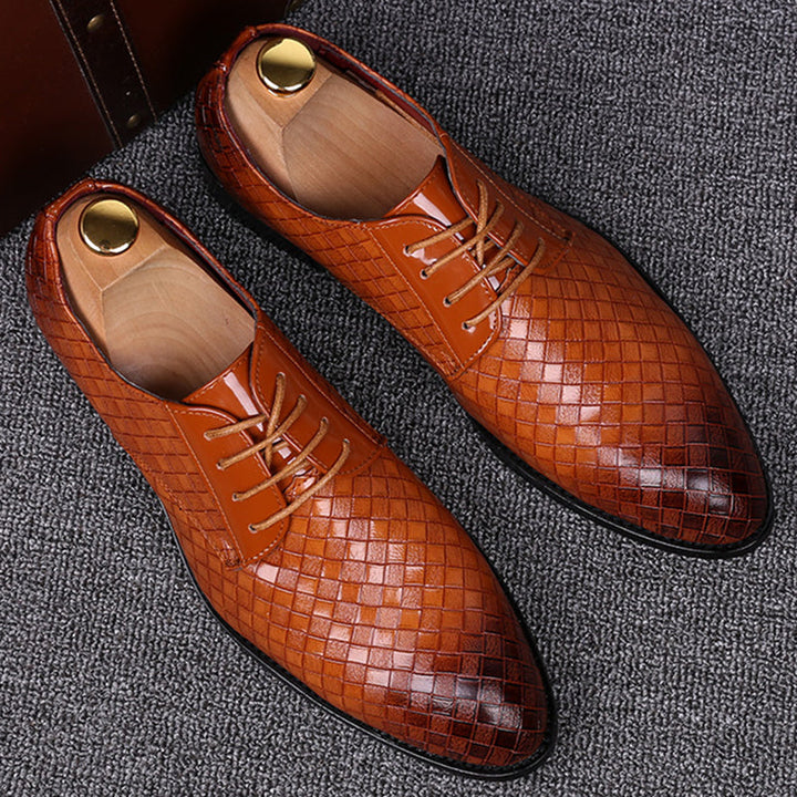 Neat Leather Lace-Up Men Shoes
