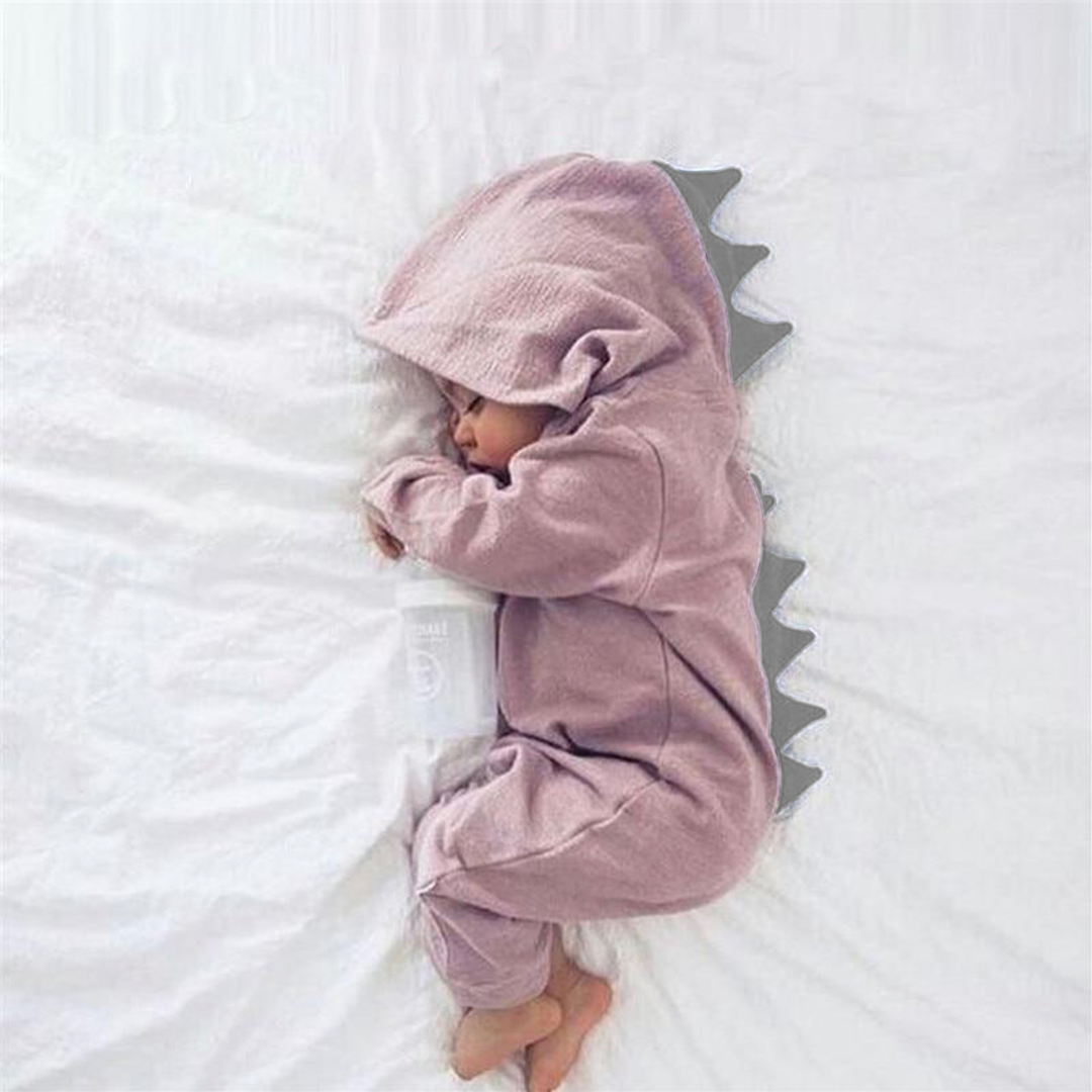 Adorable Baby Onesie with Dinosaur Hood - DinoDream Onesie
