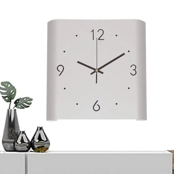 Quadratische Doppelseitige Wanduhr | Minimalistisches, beleuchtetes Design