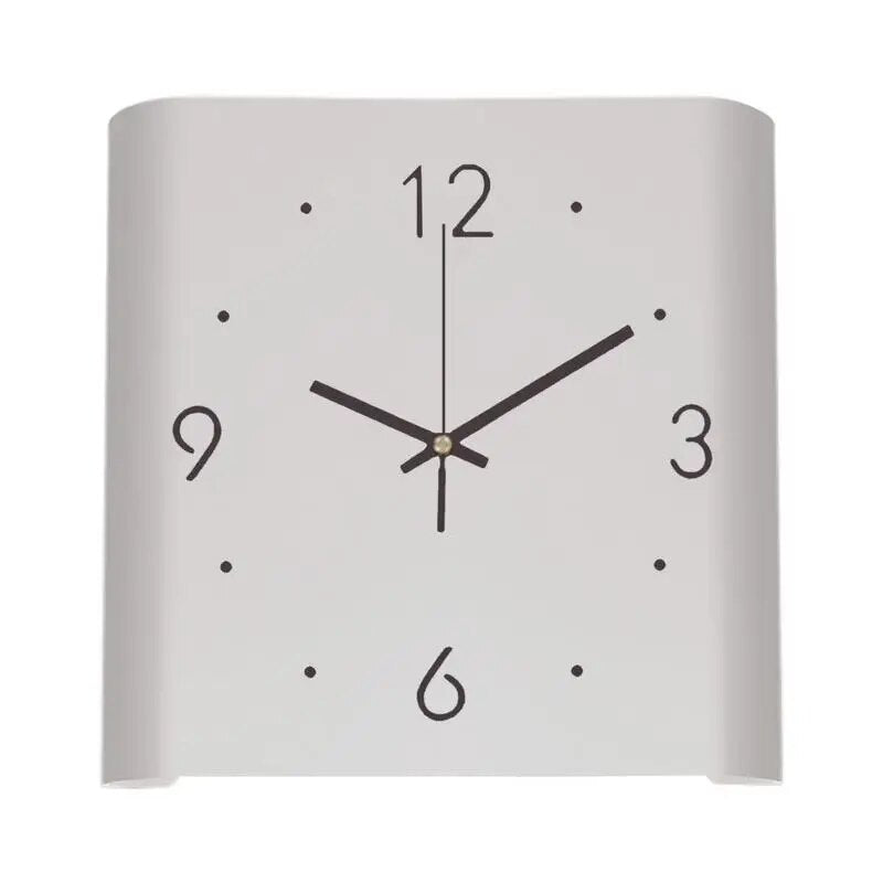 Quadratische Doppelseitige Wanduhr | Minimalistisches, beleuchtetes Design
