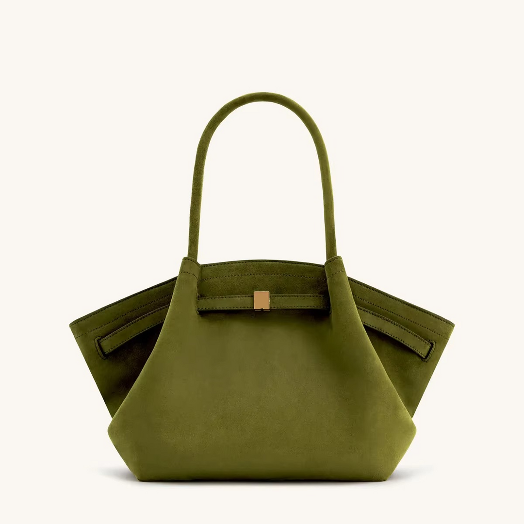 Hana Faux Suede Shoulder Bag with Look and Large Capacity