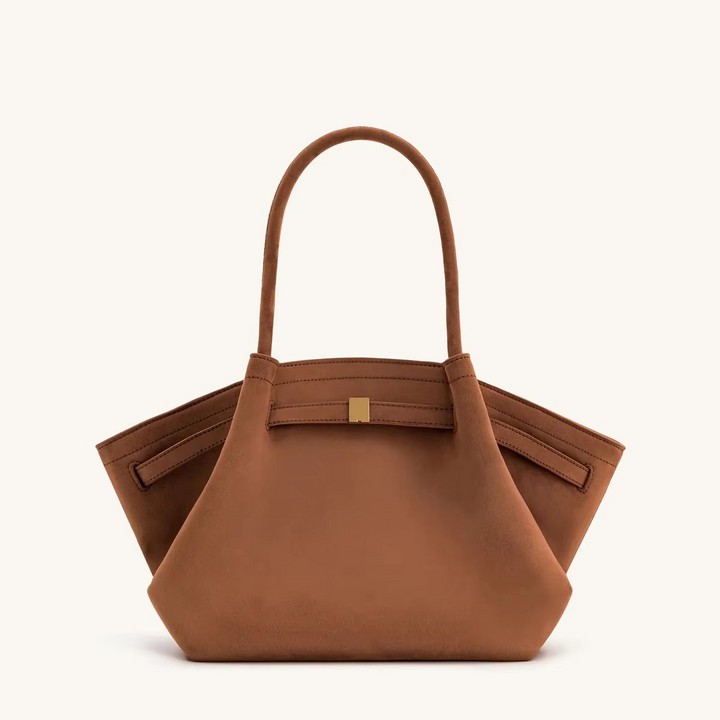 Hana Schultertasche aus Wildlederimitat mit Optik und großem Fassungsvermögen