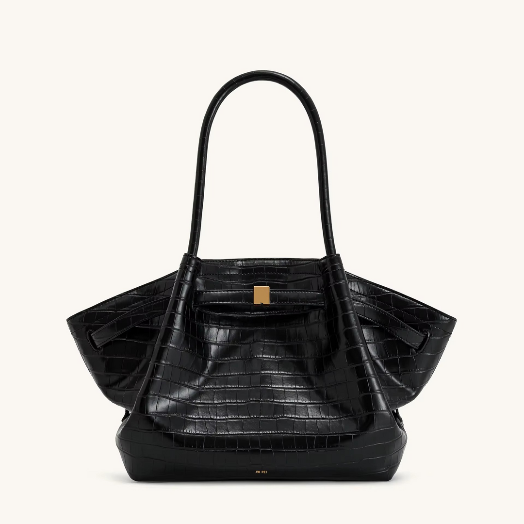Hana Faux Suede Shoulder Bag with Look and Large Capacity